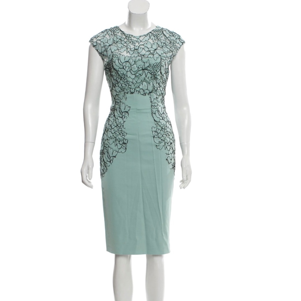 Lela Rose Lace Midi Dress Medium